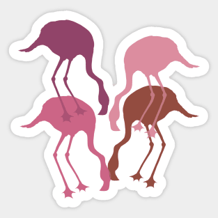 Pink Flamingo Camouflage Pattern Sticker